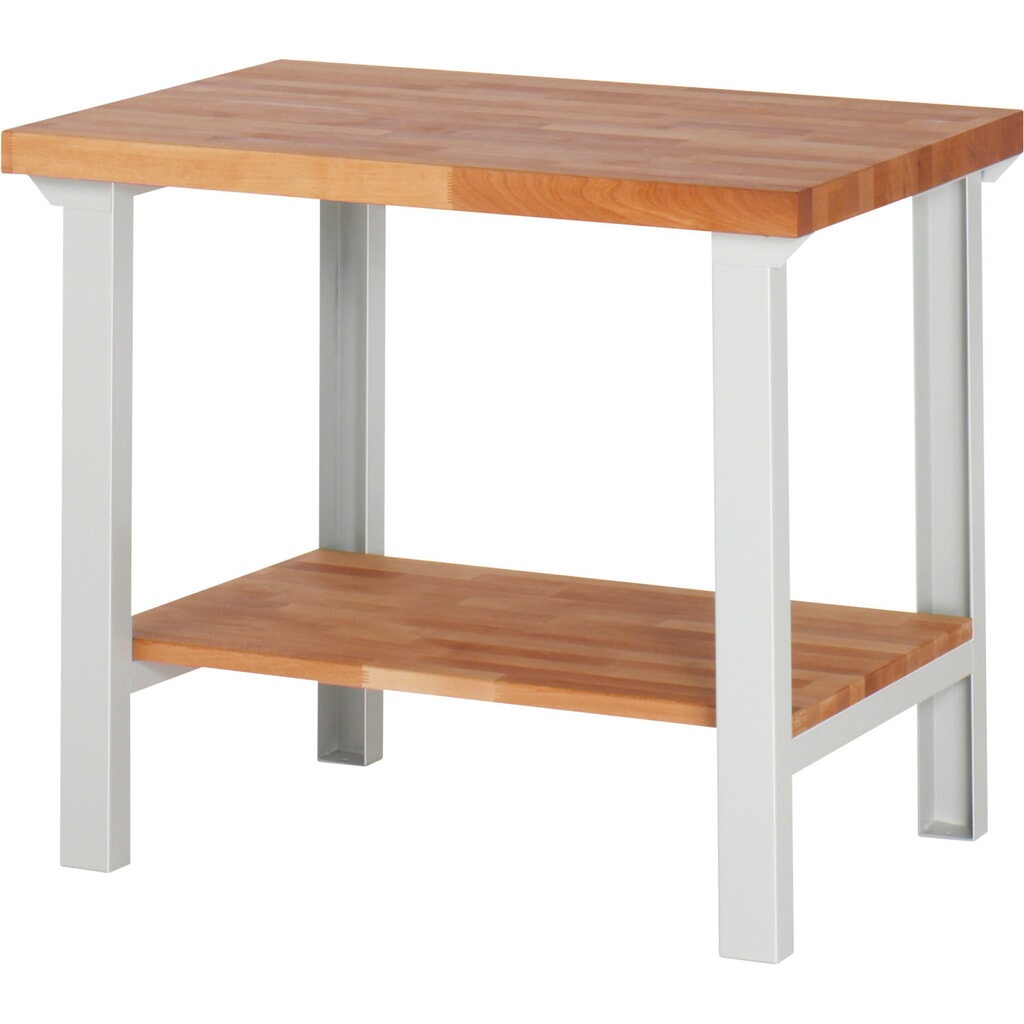 Product afbeelding: Werkbank RAU serie 7000, 1 massief beuken legbord, hxbxd 840 x 1.000 x 700 mm