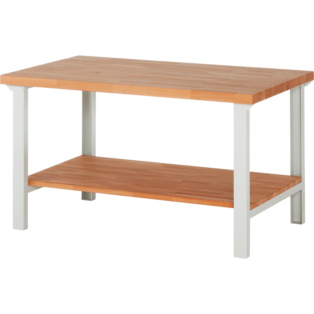 Product afbeelding: Werkbank RAU serie 7000, 1 massief beuken legbord, hxbxd 840 x 1.500 x 900 mm