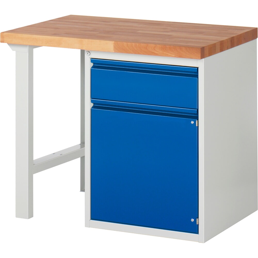 Productafbeelding nr. 1: Werkbank RAU serie 7000, 1 kast, hxbxd 890 x 1.000 x 700 mm, 1 x voor 90% uittrekbare lades, 1 draaideur, 1 legbord