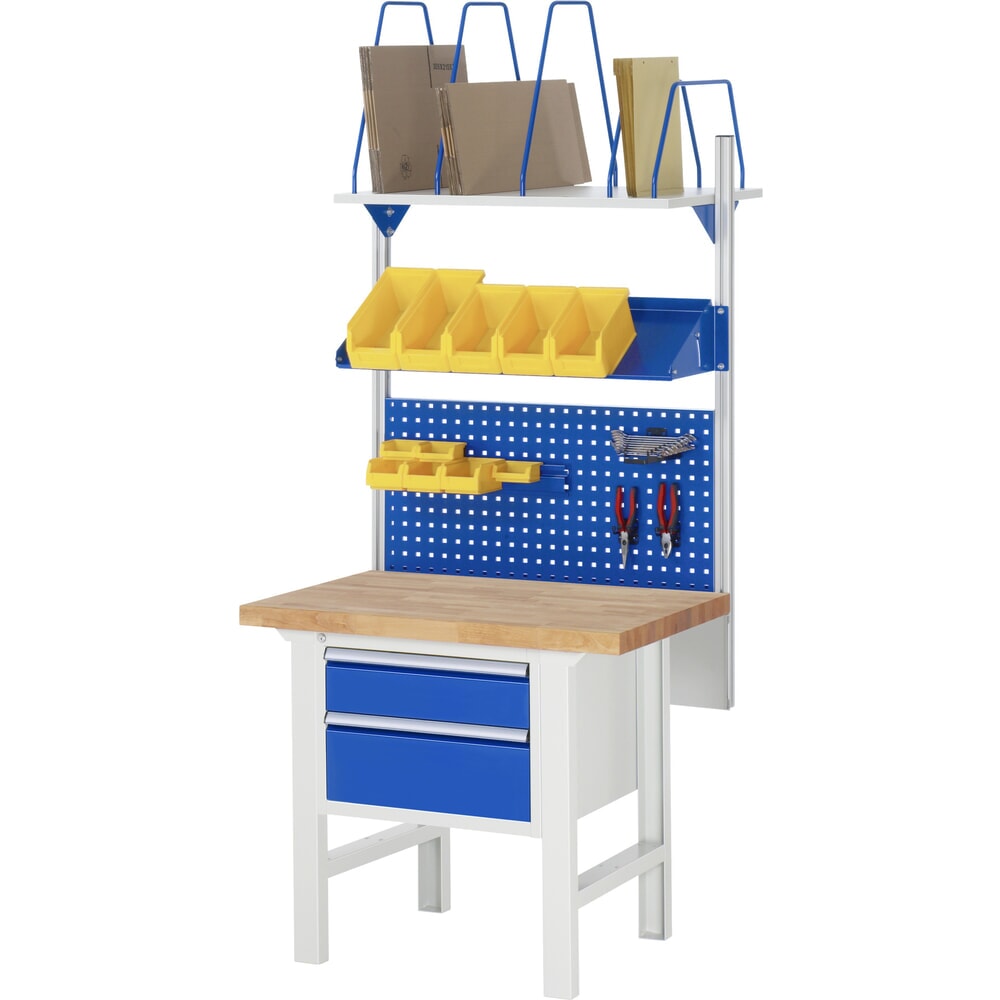 Productafbeelding nr. 6: Werkbank RAU serie 7000, 1 kast, hxbxd 790-1.140 x 1.000 x 700 mm, 2 x voor 90% uittrekbare lades 1 x 150, 1 x 210 mm