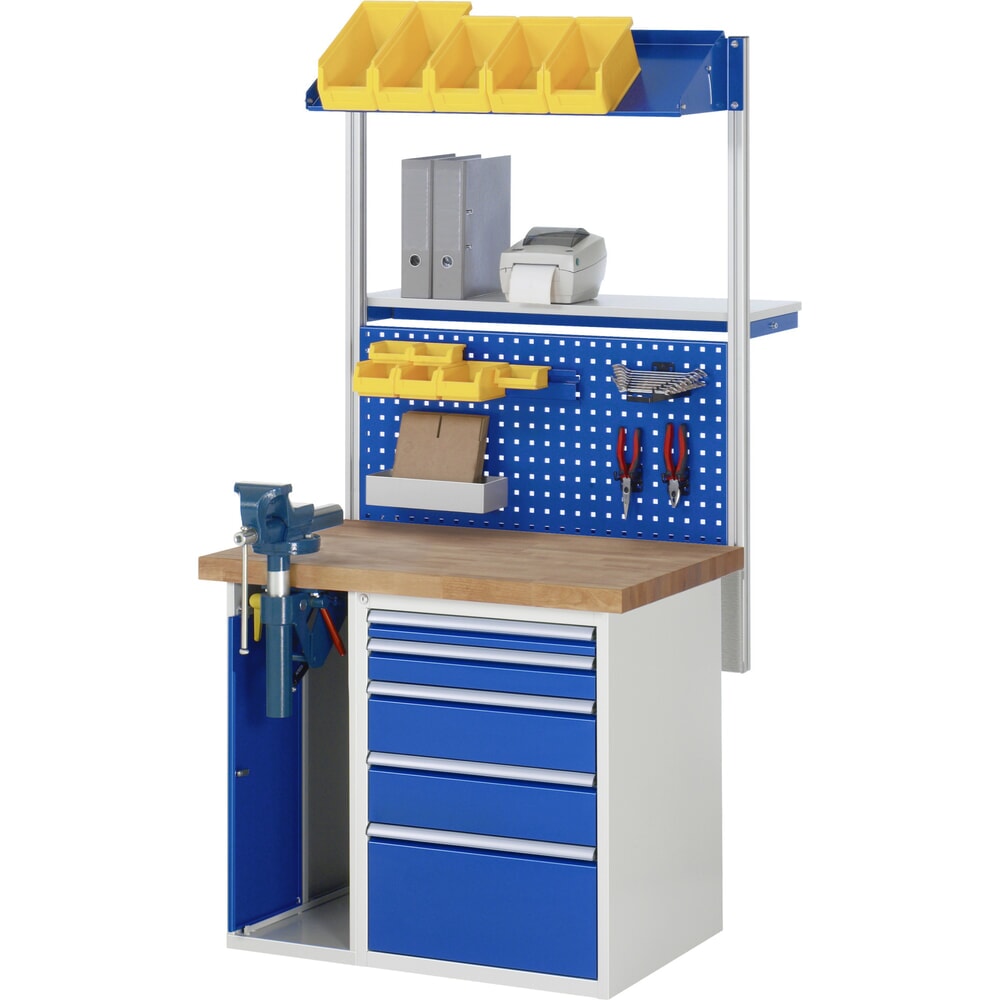 Productafbeelding nr. 5: Werkbank RAU serie 7000, 2 kasten, hxbxd 840 x 1.000 x 700 mm, 5 lades 1 x 60 mm, 1 x 90 mm, 2 x 150 mm, 1 x 270 mm