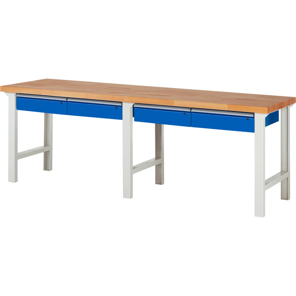 Productafbeelding nr. 1: Werkbank RAU serie 7000, hxbxd 840 x 2.500 x 700 mm, 4 lades 4 x 150 mm