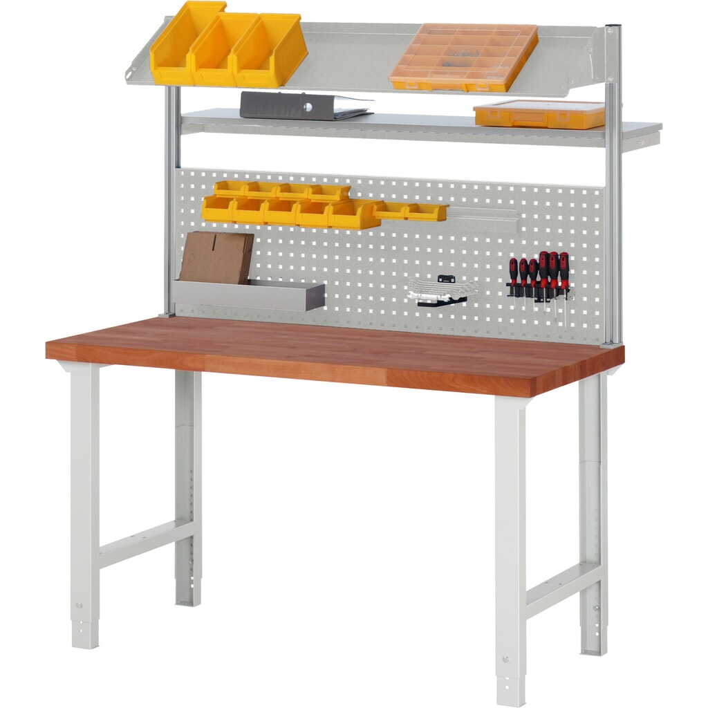 Werkbank RAU serie 7000, massief beuken werkblad, 1 kast, hxbxd 890 x 1.500 x 700 mm, 4 lades 4 x 180 mm Productafbeelding nr. 2: Werkbank RAU serie 7000, massief beuken werkblad, 1 kast, hxbxd 890 x 1.500 x 700 mm, 4 lades 4 x 180 mm