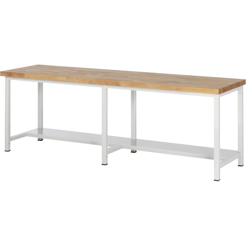 Product afbeelding: RAU werkbank voor zwaar gebruik serie 8000, 1 aflegbord diepte 320 mm, hxbxd 840-1.040 mm x 2500 mm x 700 mm