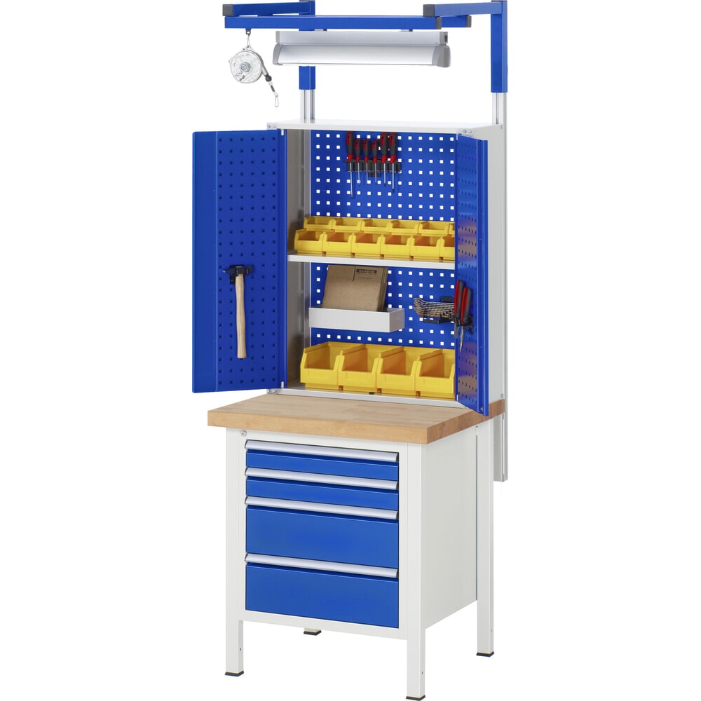 Productafbeelding nr. 5: Werkbank RAU serie 8000, hxbxd 840 x 750 x 700 mm, 5 x voor 90% uittrekbare lades, 4 x 90, 1 x 180 mm, draagvermogen lade 100 kg