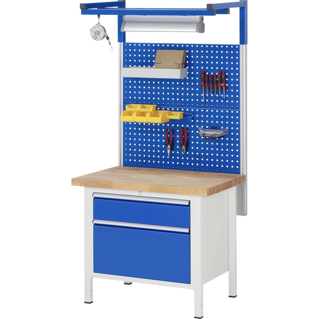 Productafbeelding nr. 5: Werkbank RAU serie 8000, hxbxd 840 x 1.000 x 700 mm, 3 x voor 100% uittrekbare lades, 3 x 120 mm, draagvermogen lade 75 kg