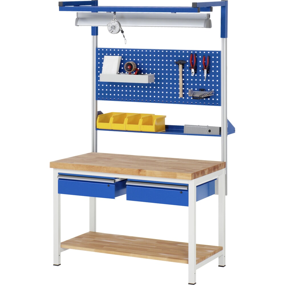 Productafbeelding nr. 5: Werkbank RAU serie 8000, hxbxd 840 x 1.250 x 700 mm, 2 lades, 1 legbord diepte 320 mm
