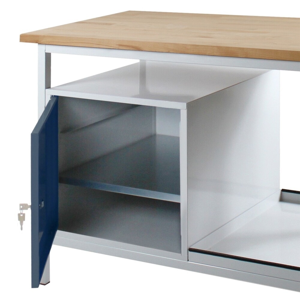 Productafbeelding nr. 3: Werkbank Steinbock® Cube, 1 deur, draagvermogen 300 kg, hxbxd 825 x 1.200 x 600 mm, RAL 7035 / 7016