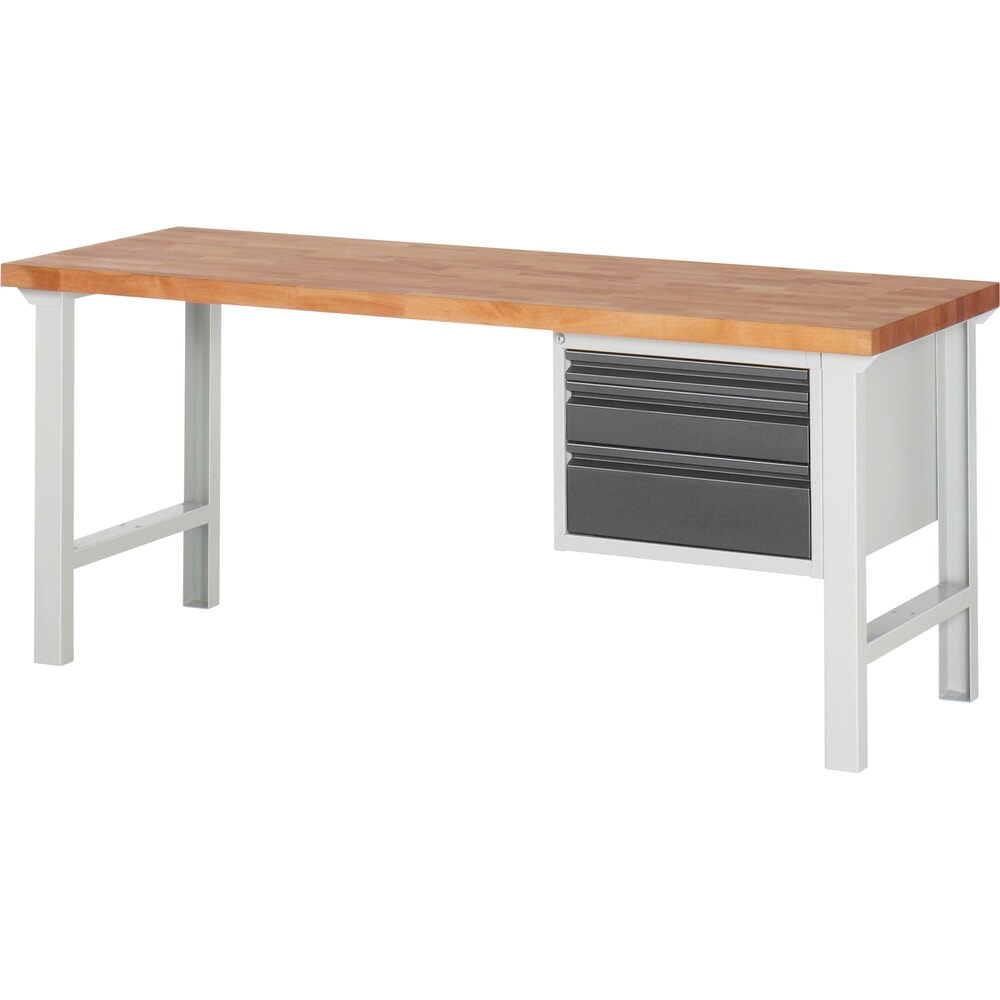 Product afbeelding: Werkbank Steinbock®, met 3 lades, hxbxd 840 x 2.000 x 700 mm, RAL 7035 / 7016