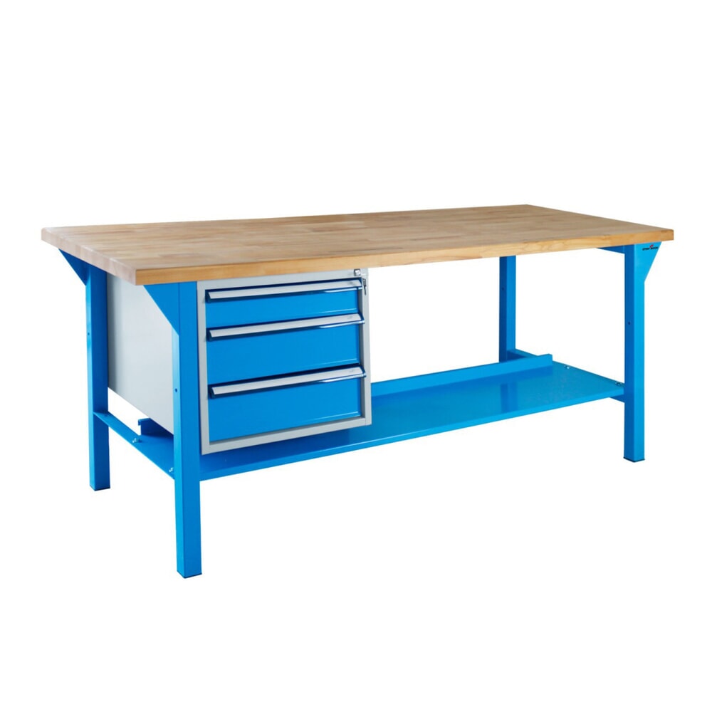 Product afbeelding: Werkbank Steinbock® Pro, 3 lades, 1 legruimte, draagvermogen 500 kg, hxbxd 850 x 1.500 x 750 mm, RAL 5012