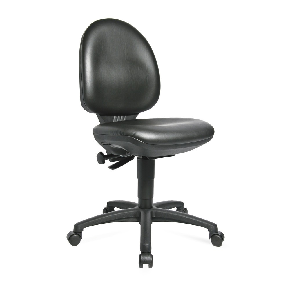 Product afbeelding: Werkdraaistoel Topstar® Tec 50, kunstleer, zithoogte 420-550 mm, wielen, zwart