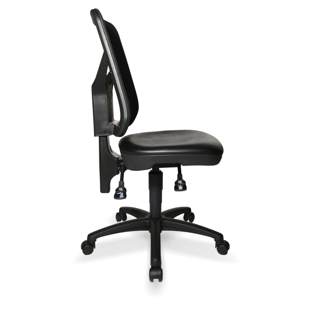 Productafbeelding nr. 3: Werkdraaistoel Topstar® Tec 80 PK, zithoogte 410-530 mm, netrugleuning, wielen, zwart
