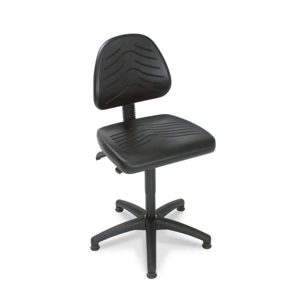 Productafbeelding nr. 1: Werkdraaistoel Universal, zithoogte 450-640 mm, kunststof onderstel, vloerglijders, kunstleer, zwart