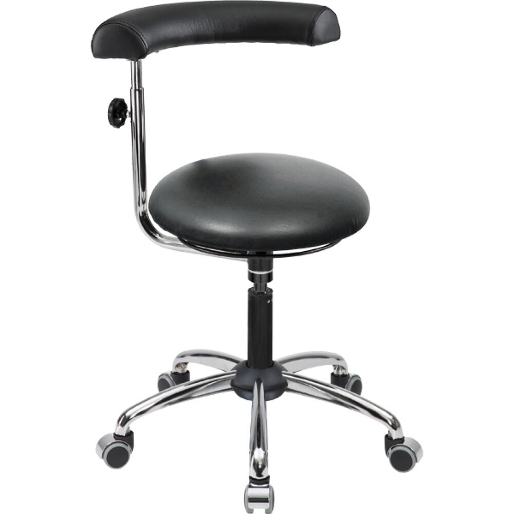 Productafbeelding nr. 1: Werkkruk Comfort-Hocker, ronde zitting van kunstleer, zithoogte 425-500 mm, wielen