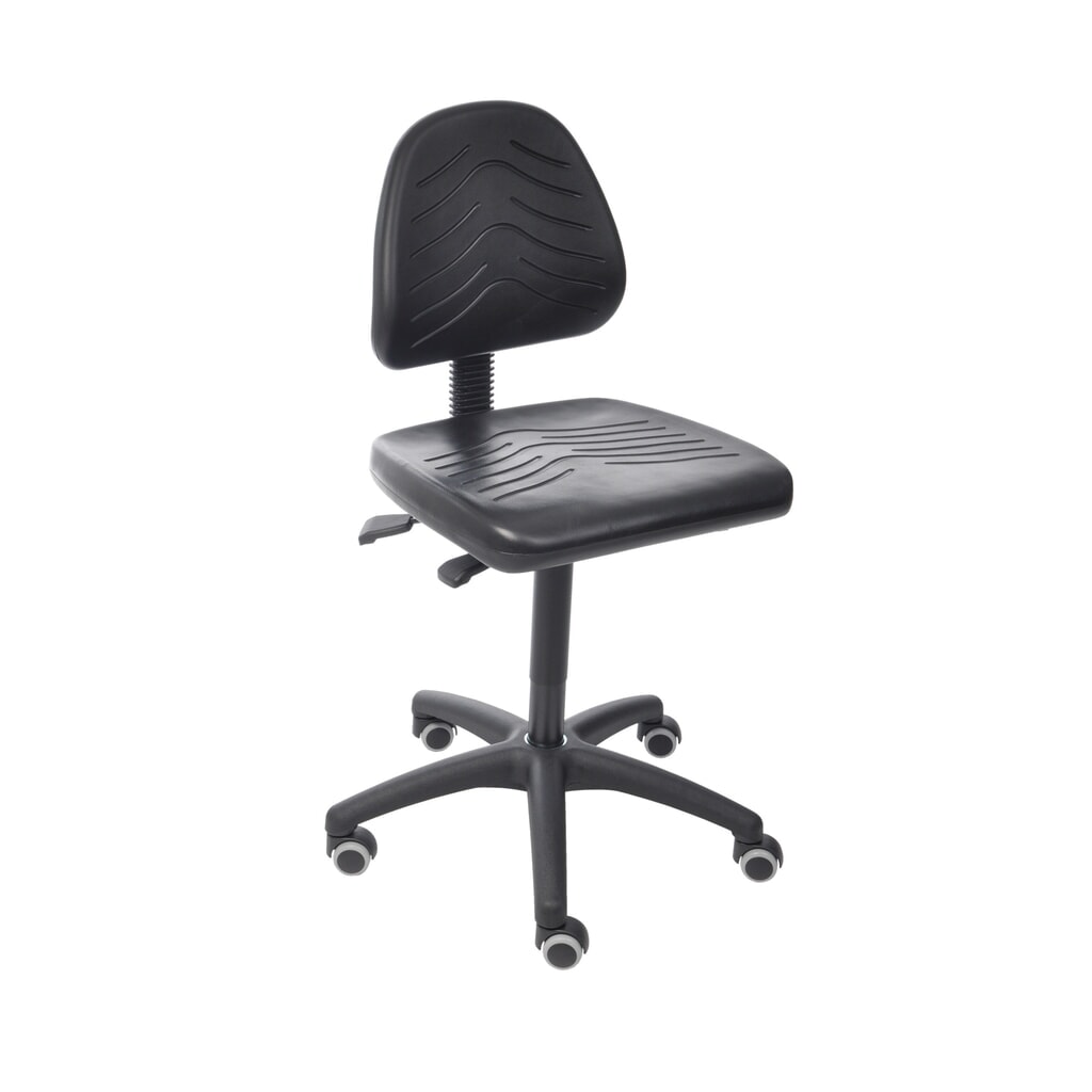 Werkkruk HEMMDAL Comfort, PU zitting, zithoogte 460-650 mm, onderstel van kunststof, wielen Product afbeelding: Werkkruk HEMMDAL Comfort, PU zitting, zithoogte 460-650 mm, onderstel van kunststof, wielen