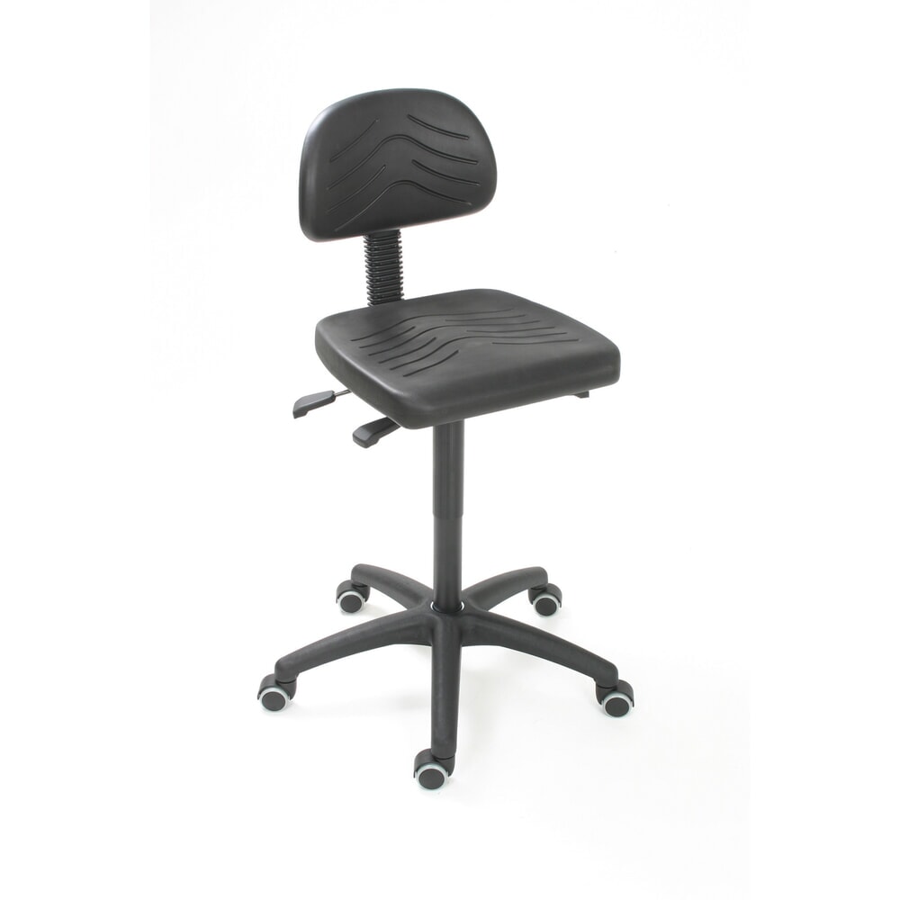Product afbeelding: Werkkruk HEMMDAL Easy polyurethaan, zithoogte 450-650 mm, kunststof onderstel, wielen