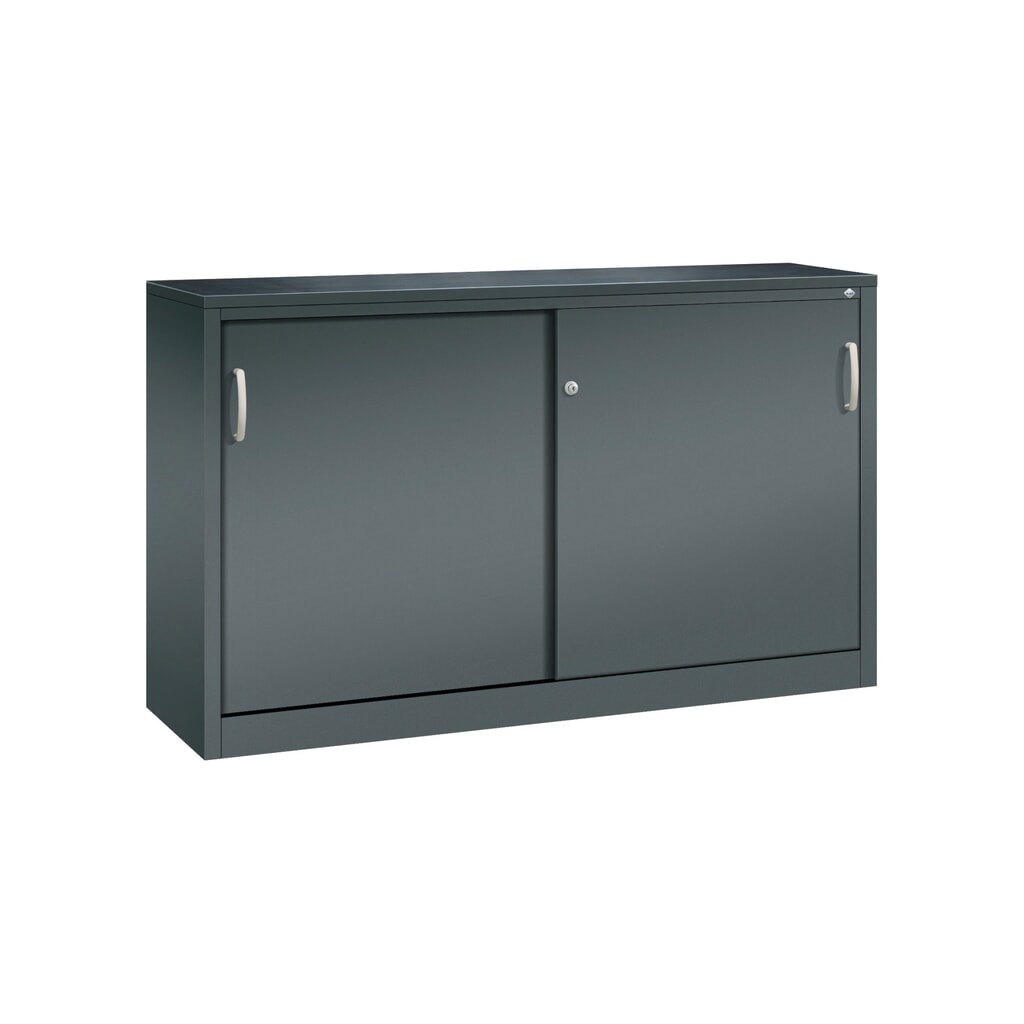 Werkplaatsbijzetkast C+P met 2 legborden, hxbxd 1.000 x 1.600 x 400 mm, scheidingswand, antracietgrijs, antracietgrijs Product afbeelding: Werkplaatsbijzetkast C+P met 2 legborden, hxbxd 1.000 x 1.600 x 400 mm, scheidingswand, antracietgrijs, antracietgrijs