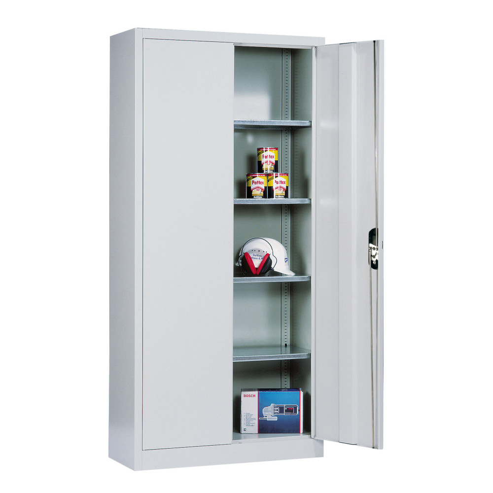 Productafbeelding nr. 10: Werkplaatsdraaideurkast C+P met 4 legborden, hxbxd 1.950 x 700 x 400 mm, antracietgrijs, robijnrood