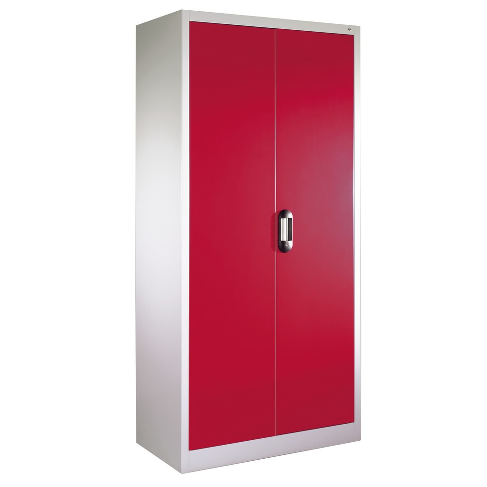 Productafbeelding nr. 11: Werkplaatsdraaideurkast C+P met 4 legborden, hxbxd 1.950 x 700 x 400 mm, antracietgrijs, robijnrood