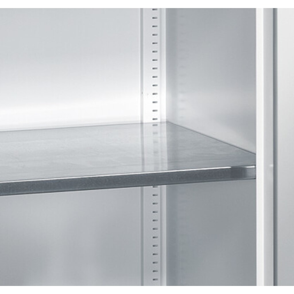 Werkplaatsdraaideurkast C+P met centrale wand + 8 legborden, hxbxd 1.950 x 930 x 500 mm, lichtgrijs, gentiaanblauw Productafbeelding nr. 3: Werkplaatsdraaideurkast C+P met centrale wand + 8 legborden, hxbxd 1.950 x 930 x 500 mm, lichtgrijs, gentiaanblauw