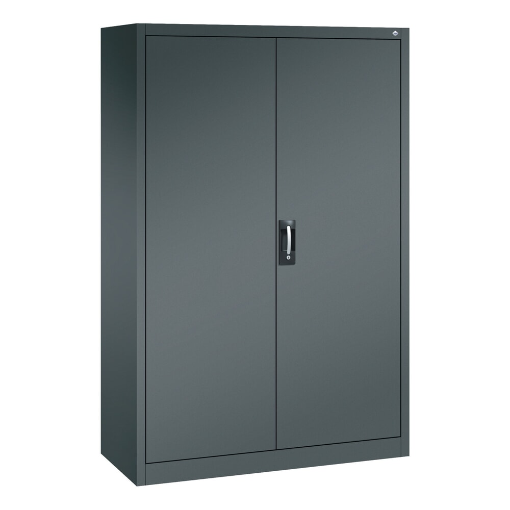 Product afbeelding: Werkplaatsdraaideurkast C+P met centrale wand + 8 legborden, hxbxd 1.950 x 1.200 x 500 mm, antracietgrijs, antracietgrijs