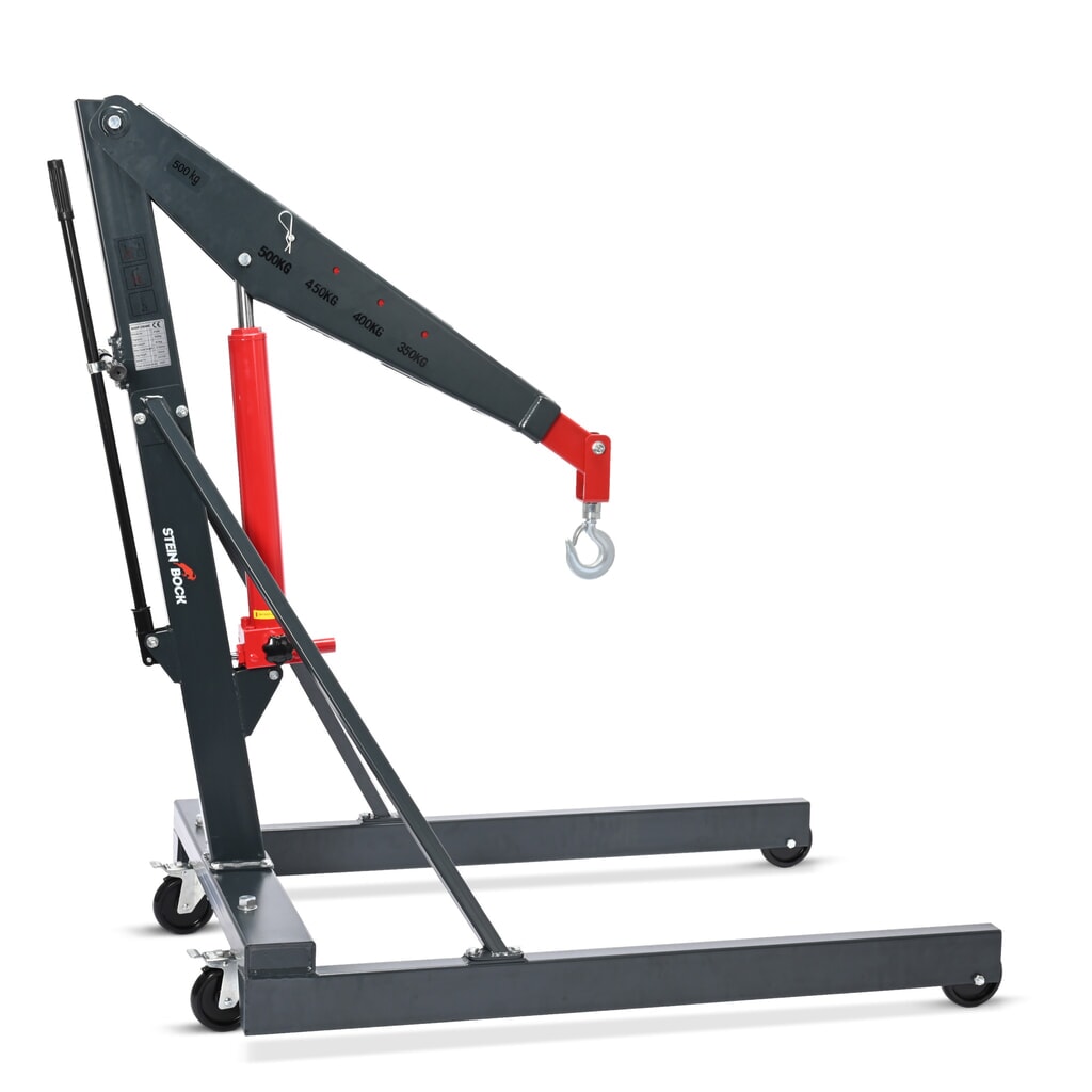 Productafbeelding nr. 9: Werkplaatskraan met parallelle wielarmen Steinbock®, tweewegpomp, draagvermogen 500 kg