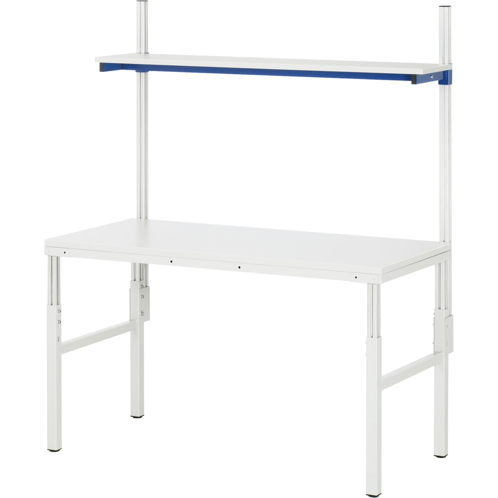 Productafbeelding nr. 1: Werktafel RAU serie E, met legplank, hxbxd 650-1.000 x 1.200 x 500 mm, werkblad met melaminelaag