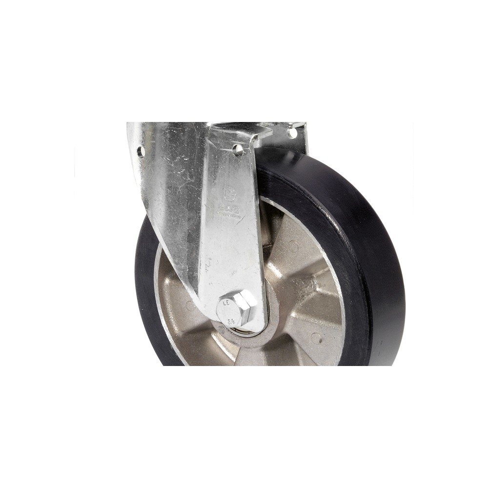 Product afbeelding: Wiel voor zware lasten gegoten polyurethaan, zwenkwiel, kogellager, plaat, Ø x breedte 160 x 50 mm, draagvermogen 500 kg