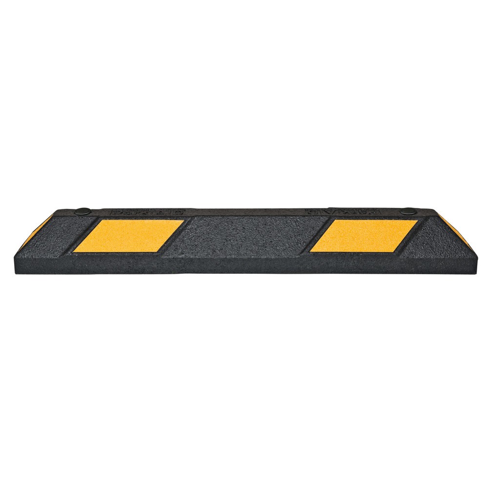 Product afbeelding: MORAVIA wielstop Park-AID®, zwart met gele reflecterende strepen, breedte 900 mm