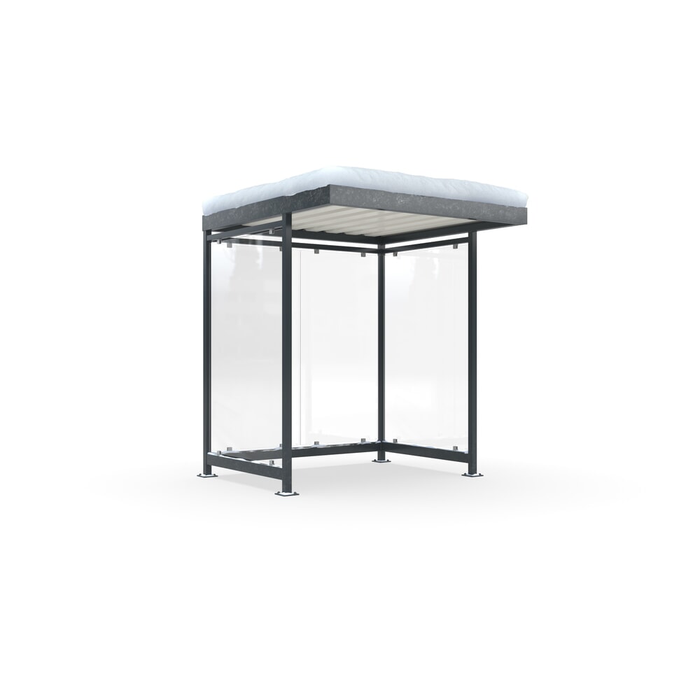 Product afbeelding: Rookoverkapping wsm® KÖLN ALPINE, volledig gemonteerd, sneeuwlast max. 5,6 kN/m², 4 elementen, zonder bestrating, antracietgrijs