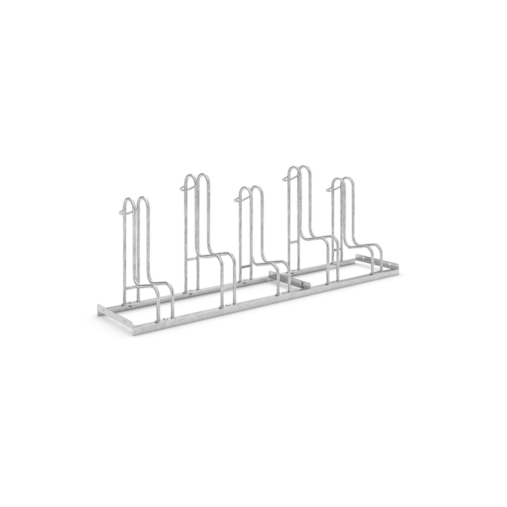 Staand fietsenrek wsm® 4000 BR, 1-zijdig, thermisch verzinkt, wielafstand 390 mm, 5 plaatsen Product afbeelding: Staand fietsenrek wsm® 4000 BR, 1-zijdig, thermisch verzinkt, wielafstand 390 mm, 5 plaatsen