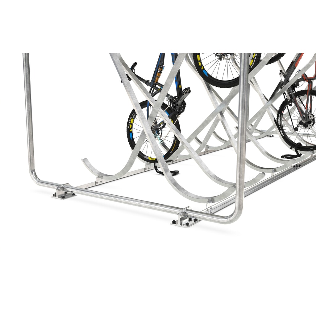 Overkapping wsm® SIEGEN, met hoog schuin fietsenrek, thermisch verzinkt, 1-zijdig, 10 plaatsen Productafbeelding nr. 3: Overkapping wsm® SIEGEN, met hoog schuin fietsenrek, thermisch verzinkt, 1-zijdig, 10 plaatsen