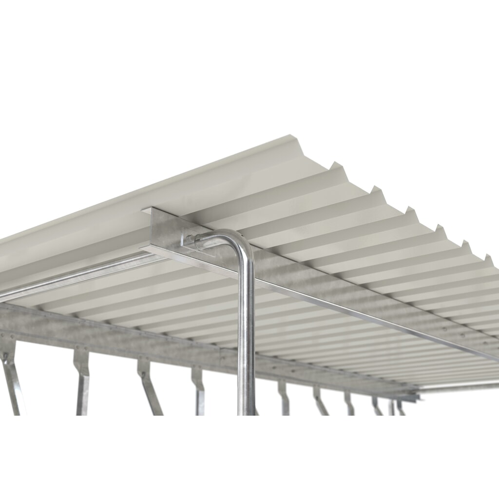 Overkapping wsm® SIEGEN, met hoog schuin fietsenrek, thermisch verzinkt, 1-zijdig, 10 plaatsen Productafbeelding nr. 6: Overkapping wsm® SIEGEN, met hoog schuin fietsenrek, thermisch verzinkt, 1-zijdig, 10 plaatsen
