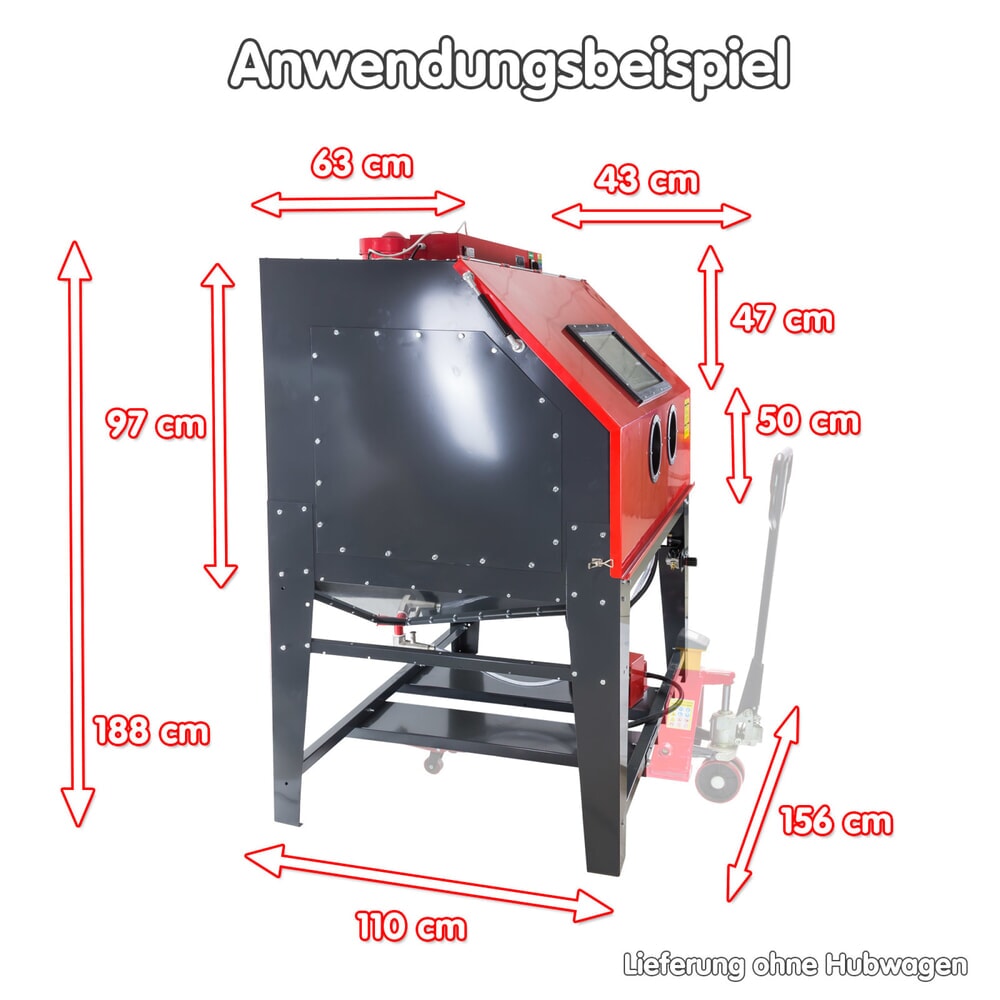 Productafbeelding nr. 4: Zandstraalcabine SK1200, hxbxd 1.888 x 1.560 x 1.380 mm
