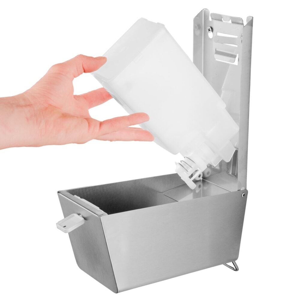 Zeep- en desinfectiedispenser Air-Wolf voor 600 ml handlotion of desinfectiemiddel Productafbeelding nr. 2: Zeep- en desinfectiedispenser Air-Wolf voor 600 ml handlotion of desinfectiemiddel
