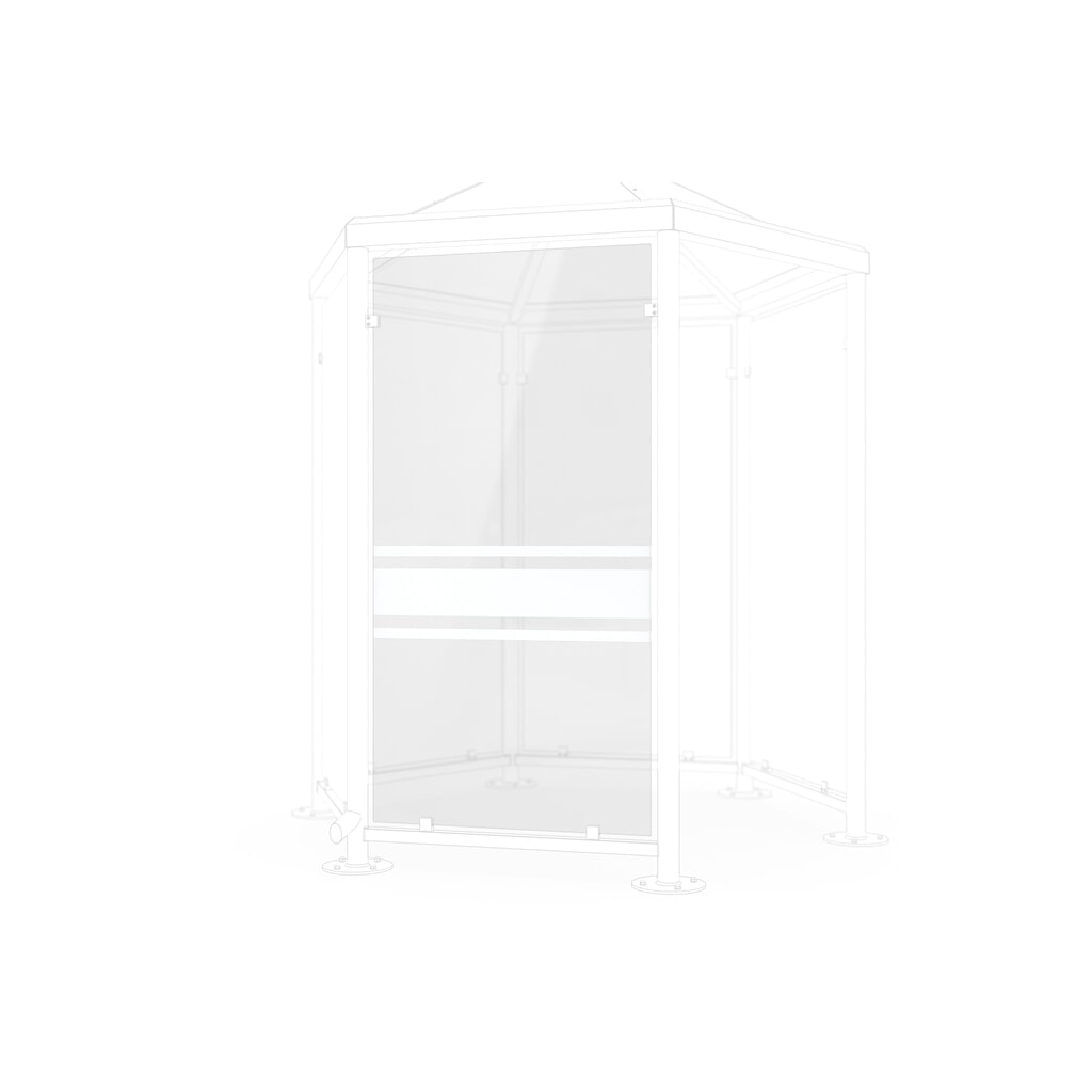 Product afbeelding: Zijwand voor rookpaviljoen, 6-hoekig, Glasdecor 02