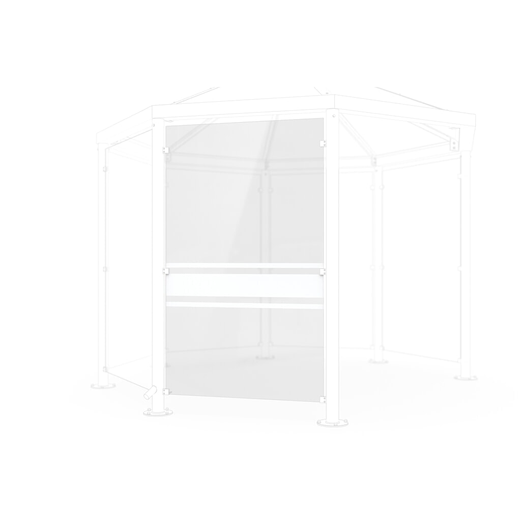 Product afbeelding: Zijwand voor rookpaviljoen, 8-hoekig, Glasdecor 02