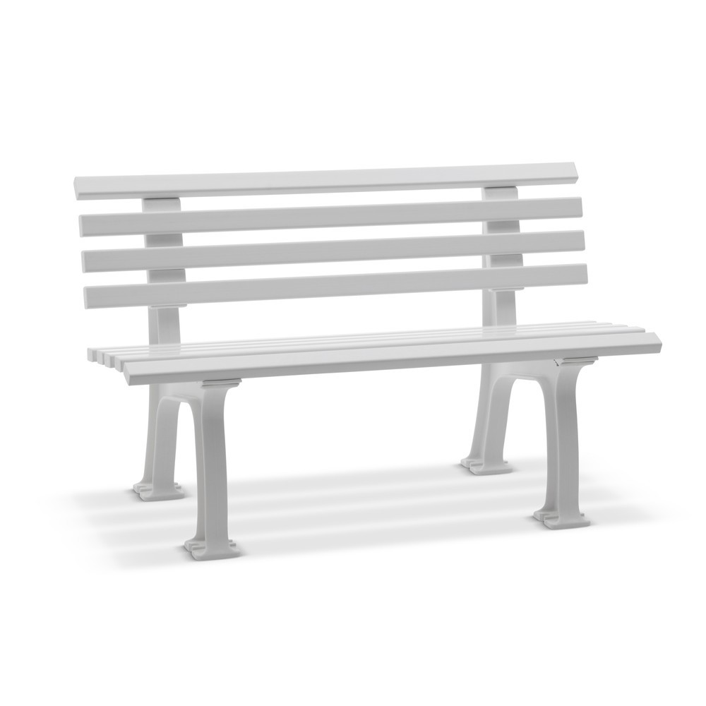 Product afbeelding: Zitbank Bern, lengte 1200 mm, 2 poten, wit