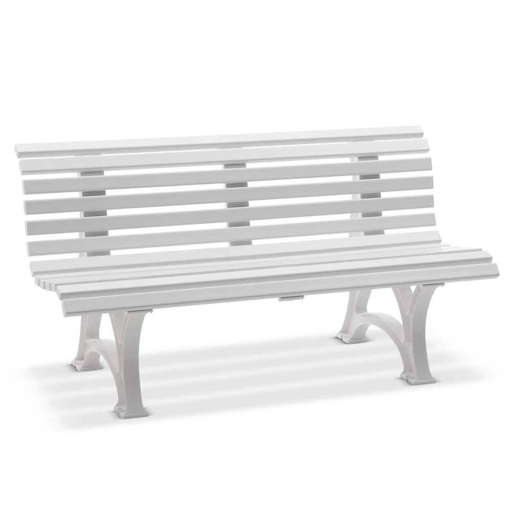 Product afbeelding: Zitbank Genève, lengte 1500 mm, 2 poten, wit