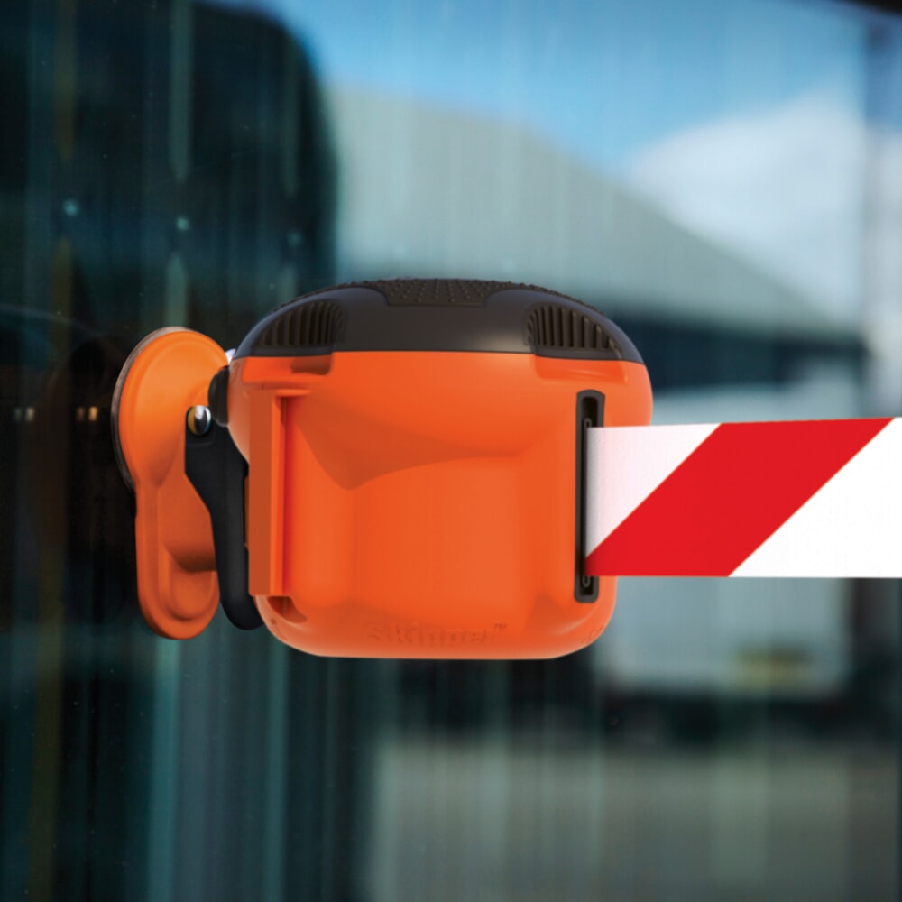 Product afbeelding: Riemcassette, lengte 9 m, rood/wit