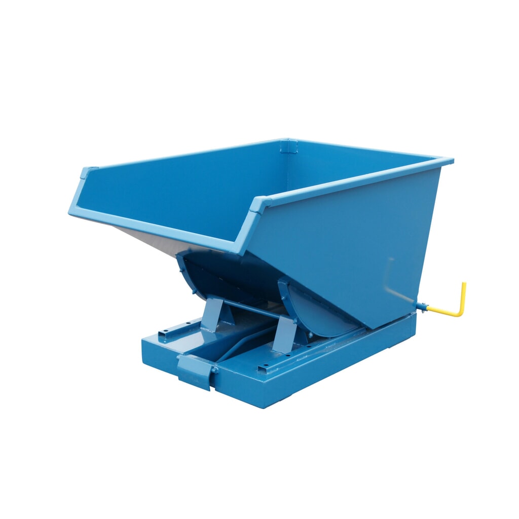 Zwaarlastkantelbak met automatische activering, volume 0,3 m³ Product afbeelding: Zwaarlastkantelbak met automatische activering, volume 0,3 m³