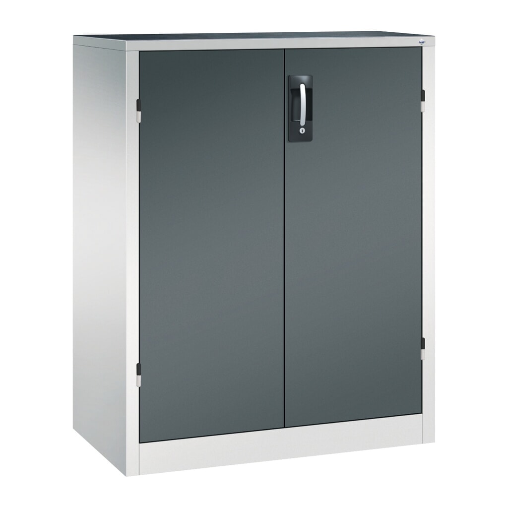 Product afbeelding: Zwaarlastkast met opensl. deuren, cap. 700 kg, 120x93x50cm, lichtgrijs, antracietgrijs