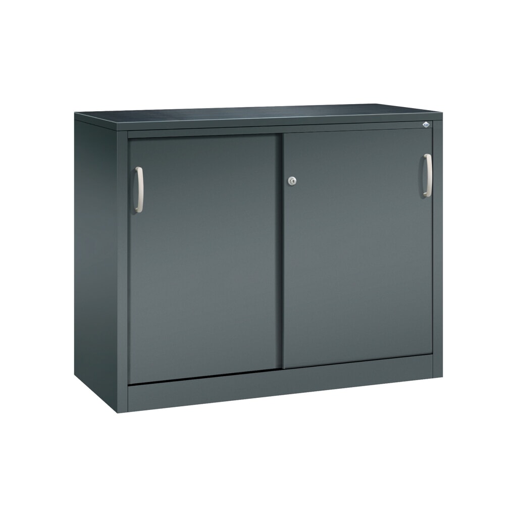 Zwarelast-schuifdeurenkast C+P, hxbxd 1.000 x 1.200 x 500 mm, antracietgrijs, antracietgrijs Product afbeelding: Zwarelast-schuifdeurenkast C+P, hxbxd 1.000 x 1.200 x 500 mm, antracietgrijs, antracietgrijs