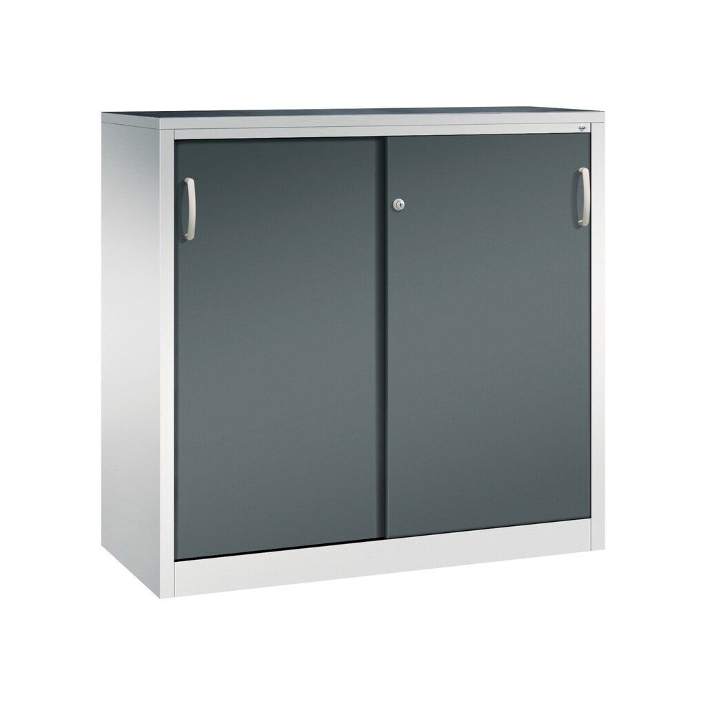 Product afbeelding: Zwarelast-schuifdeurenkast C+P, hxbxd 1.200 x 1.200 x 500 mm, lichtgrijs, antracietgrijs