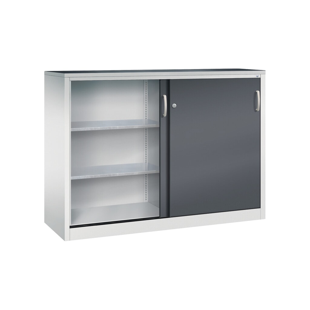 Productafbeelding nr. 3: Zwarelast-schuifdeurenkast C+P, hxbxd 1.200 x 1.600 x 500 mm, lichtgrijs, zwartgrijs