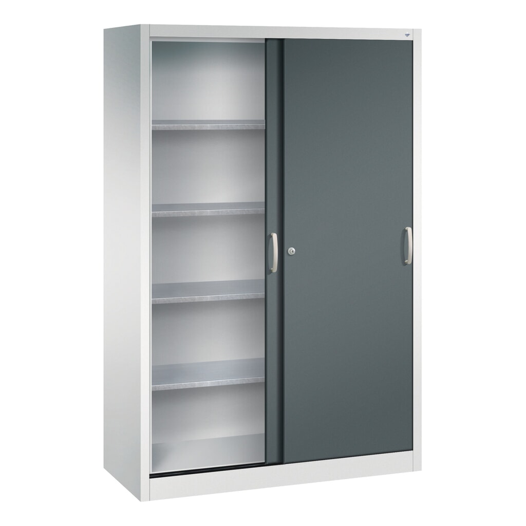 Productafbeelding nr. 3: Zwarelast-schuifdeurenkast C+P, hxbxd 1.950 x 1.200 x 500 mm, lichtgrijs, antracietgrijs