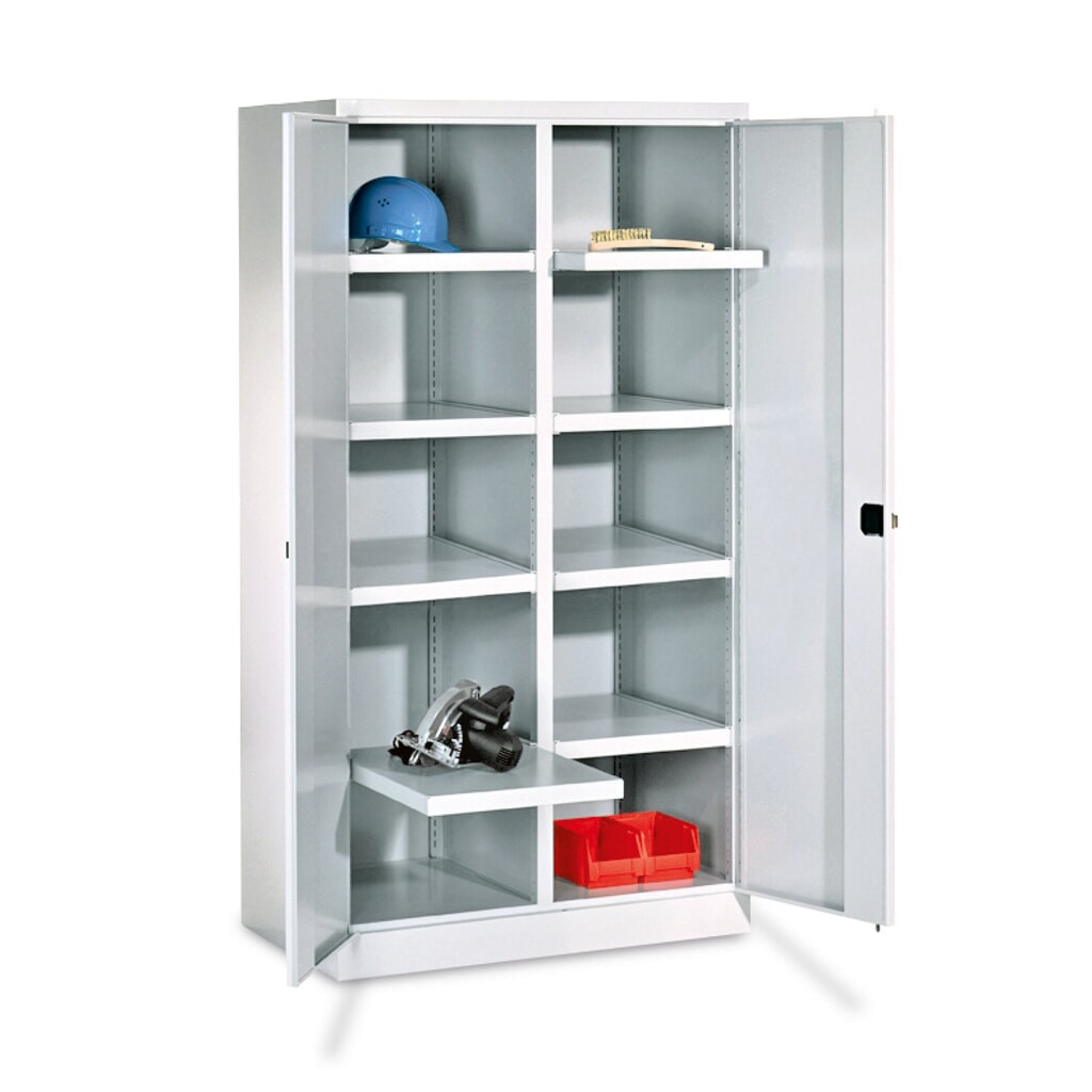 Productafbeelding nr. 3: Zwarelastkast PAVOY Premium met middenwand, 6 legborden + laden 4x175 mm, gentiaanblauw, lichtgrijs