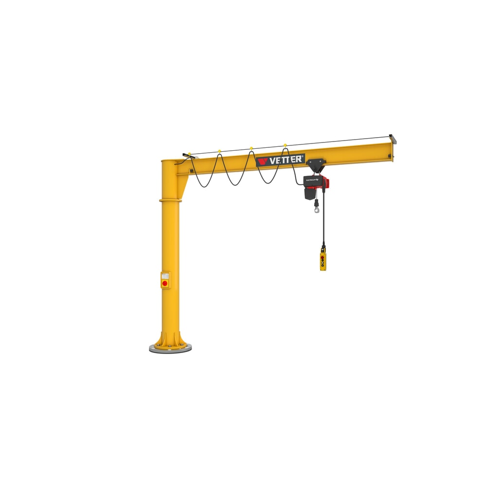 Zwenkkraan VETTER® incl. elektrische takel LIFTKET, kolomuitvoering, 360° zwenkbereik, reikwijdte 3.000 mm, draagvermogen 125 kg Productafbeelding nr. 4: Zwenkkraan VETTER® incl. elektrische takel LIFTKET, kolomuitvoering, 360° zwenkbereik, reikwijdte 3.000 mm, draagvermogen 125 kg