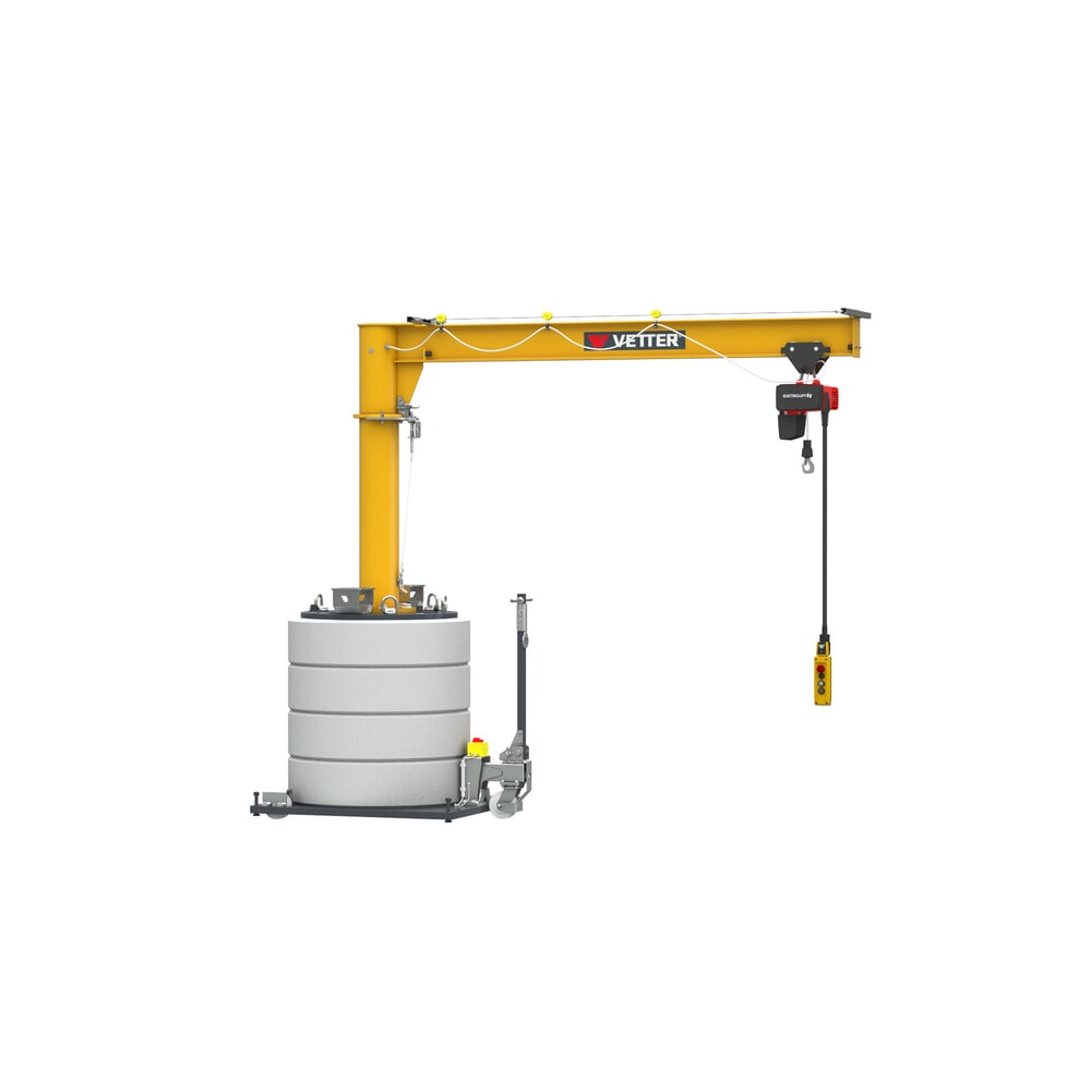 Productafbeelding nr. 3: Zwenkkraan VETTER® incl. elektrische takel LIFTKET, mobiele uitvoering, 360° zwenkbereik, reikwijdte 3.000 mm, draagvermogen 125 kg