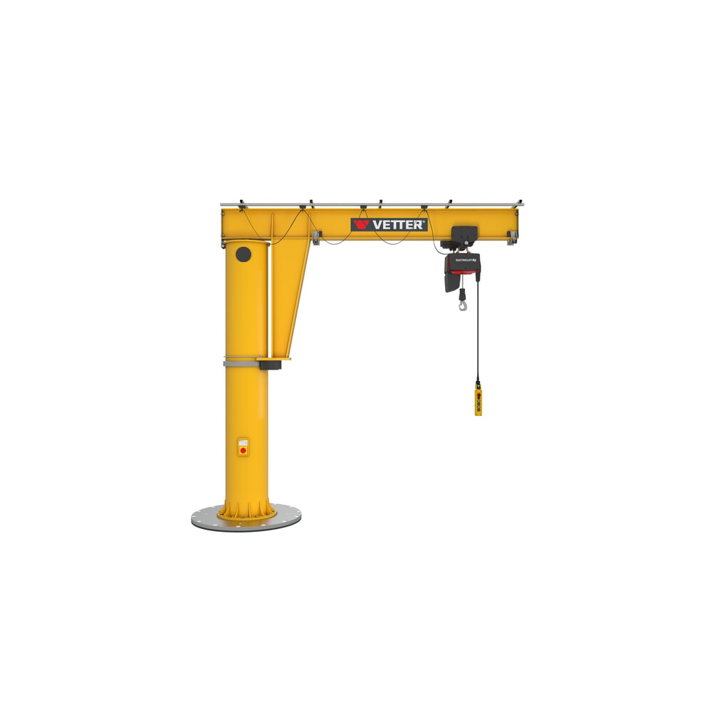 Productafbeelding nr. 1: Zwenkkraan VETTER® incl. elektrische takel LIFTKET, kolomuitvoering, 360° zwenkbereik, reikwijdte 3.000 mm incl. elektrische takel LIFTKET, draagvermogen 125 kg